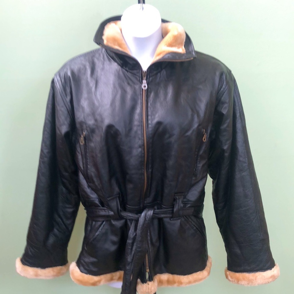 Wilda Wmn's Genuine Leather Coat  XL